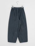 [BAONHAUS] Tontoni Banding Cut Denim Balloon Wide Pants