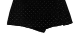 Oen Dot Slit Belt Mini Skirt