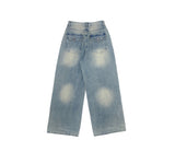 Nuhi Vintage Washing Back Pocket Denim Pants