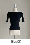 Maillo Lip Neck Half Sleeve Basic Knit