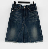 REMEME denim midi skirt