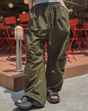 Uni Shirring Wide Cargo Pants
