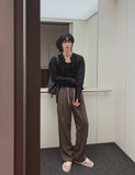 Taliyah pin tuck banding slacks
