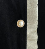 Tiv Frill Color Matching Velvet Blouse