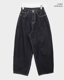 Juan Stitch Brushed Wide Denim Pants