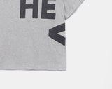 Neku Vintage Stripe Lettering Print Short Sleeve T-Shirt