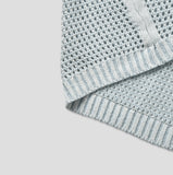 Linen Waffle Two Tone Knit Cardigan