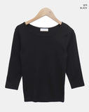 Keeper U-neck Basic Three Quarter Sleeve T-Shirt