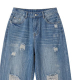 Nippen Damaged Wide Denim Pants