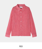 Delight semi-over summer check shirt