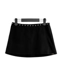 eyelet mini skirt