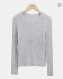 Luhan Alpaca Wool Round Ribbed Knit