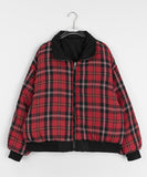 Ryotai Corduroy Collar Check Reversible Padded Jacket