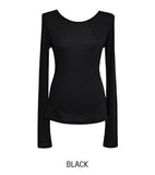 [U-BASIC] Deer see-through layered tencel long sleeves