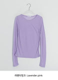 Kadohi Tencel Basic Layered Long Sleeve Tee