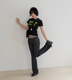 COLOR BLOCK BOOTCUT DENIM