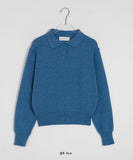 Tichico Color Crop Collar Knit