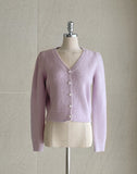 Emd V-neck Angora Knit Cardigan