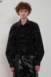 shirring long sleeves shirt
