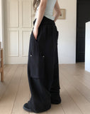 Cord Strap Folding Cargo Training Pants