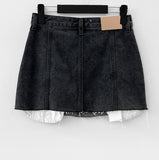 Roche Out Pocket Denim Skirt