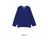 Bone linen V-neck knit