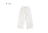Gran Pocket Cut Line Wide Long Cotton Pants