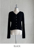 Shueri V-neck Rib Knit Cardigan