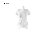Taron String Side Slit Ribbon Strap Short Sleeve T-Shirt