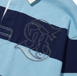 Applique Collar Rugby T-shirt