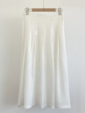 Mizel Pintuck Long Pleated Skirt