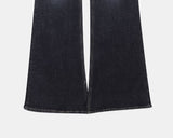 Pumme Lettering Cubic Bootcut Washed Denim Long Pants