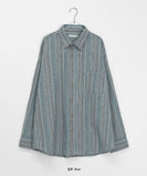 [unisex] Hellan Vintage Stripe Over Shirt