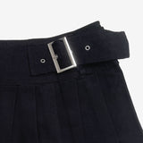 Deniyan Belt Pleated Skirt