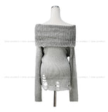 Bay Damage Off Shoulder Knit