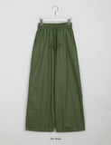 Mamiko pintuck string wide cotton banding pants