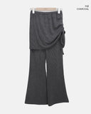 Laden Shirring Bootcut Skirt Pants