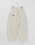 Poidin banding pocket patch wide cotton pants