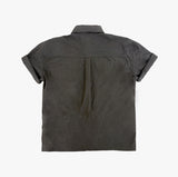 Minimal One-Pocket Roll-Up Short-Sleeve Shirt