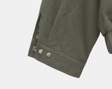Bern Loose Fit Stud Cotton Bomber Jacket