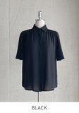 Shining Frill Chiffon Wing Collar Blouse