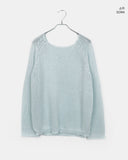 Pumi Round Neck See-Through Long Sleeve Knit