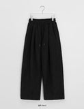 [Unisex] Combs Brushed Corduroy Banding Wide Pants