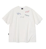 Draw Stitch Embroidered Short Sleeve Tee