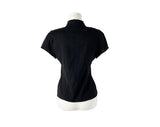 Alone Collar Cap Sleeve Wrinkle Short Sleeve Blouse Shirt