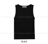 [U-BASIC] Melanin Metal Lettering Ribbed Sleeveless