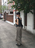 Borin Frill Lace Ribbon Layered Sleeveless Blouse