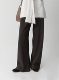High-Waist Banding Slacks Pants
