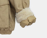 Rasi High Neck Fur Lining Zip-Up Suede Mustang Jacket