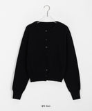 Lande color round knit cardigan